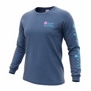 Simply Southern Youth Long Sleeve Shirt Dog Stay Home Hang With My Dog YM